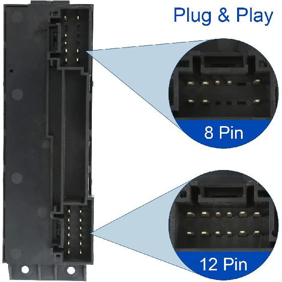 Power Window Switch Master Control Driver Side Compatible For 2000 2001 2002 Chevy Silverado Tahoe Suburban & GMC Yukon XL Sierra 1500HD 2500HD 3500,