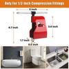 Red Compression Sleeve Puller Tool Aluminium Alloy Remove Pipe Ferrule Nut