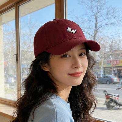 Embroidered Soft-top Baseball Cap Four Seasons Versatile Face Peaked Cap Men's and Women's Same Style
