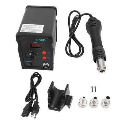 700W Hot Air Rework Station Kit LED Digital Display Compact Size 3 Nozzles Adjustable Temperature