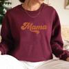 Толстовка Mama Retro Mom Hoodie Mama Пуловер з круглим вирізом Жіночі світшоти з довгим рукавом Подарунок на День матері Подарунки для нової мами Повсякденні топи унісекс