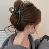 Pince à cheveux géométrique creuse couleur unie coréenne pour femmes Pince à cheveux simple Épingles à cheveux Grande pince crabe Accessoires pour cheveux Coiffure