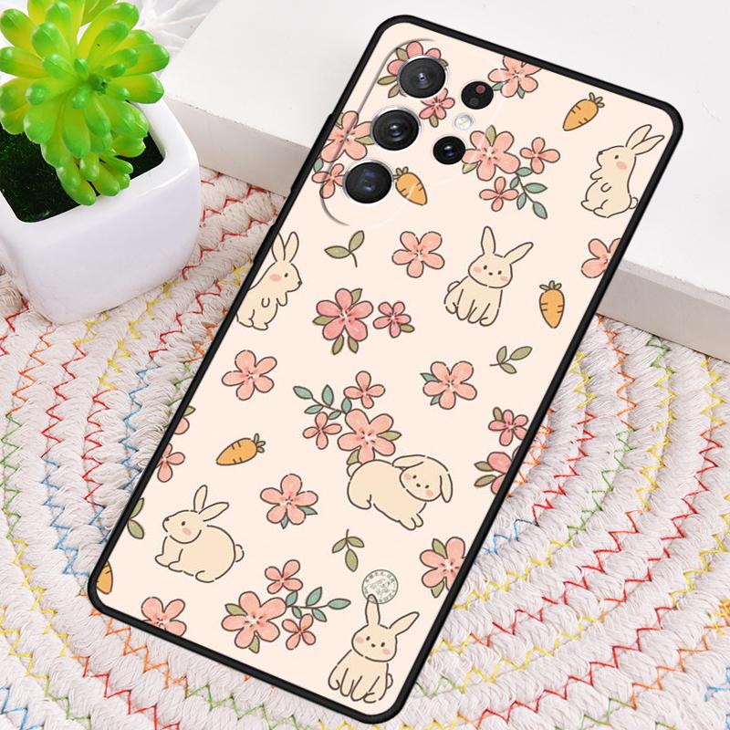 Cute Bunny Rabbit soft Phone Case for Samsung Galaxy note 10 pro S26 Ultra S23 S24 FE S25 S21 S22 PLUS shockproof Cove