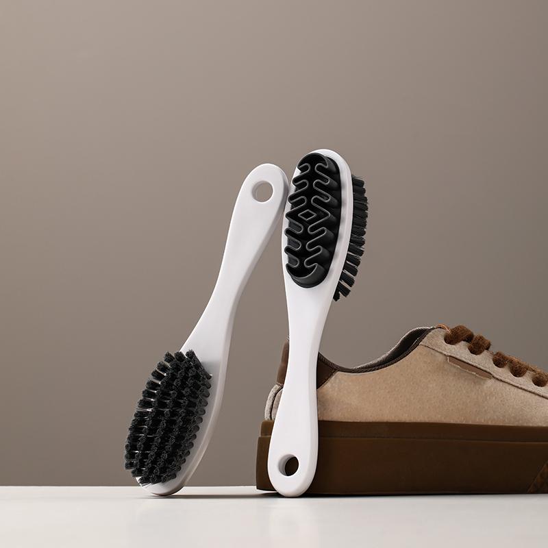 2 In 1 Scrub Suede Shoe Brush Double-sided Shoe Cleaning Brush Suede Cleaner Household Cleaning Brush Soft TPR Laundry Brush