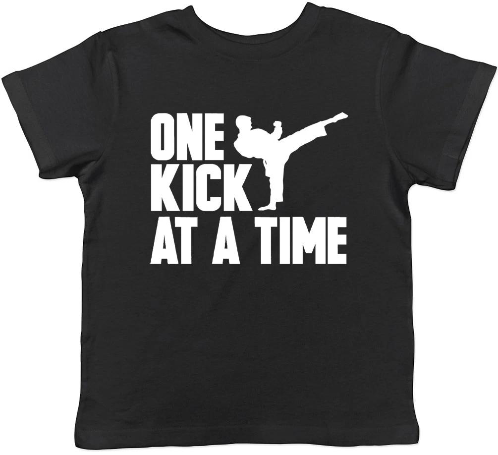 One Kick at a Time Karate Martial Arts Judo Boys Girls Childrens T-Shirt 150