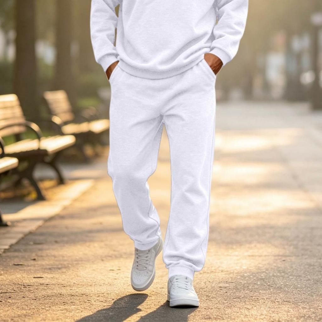 Men's Casual Sweatpants with Elastic Waist for and Everyday Wear