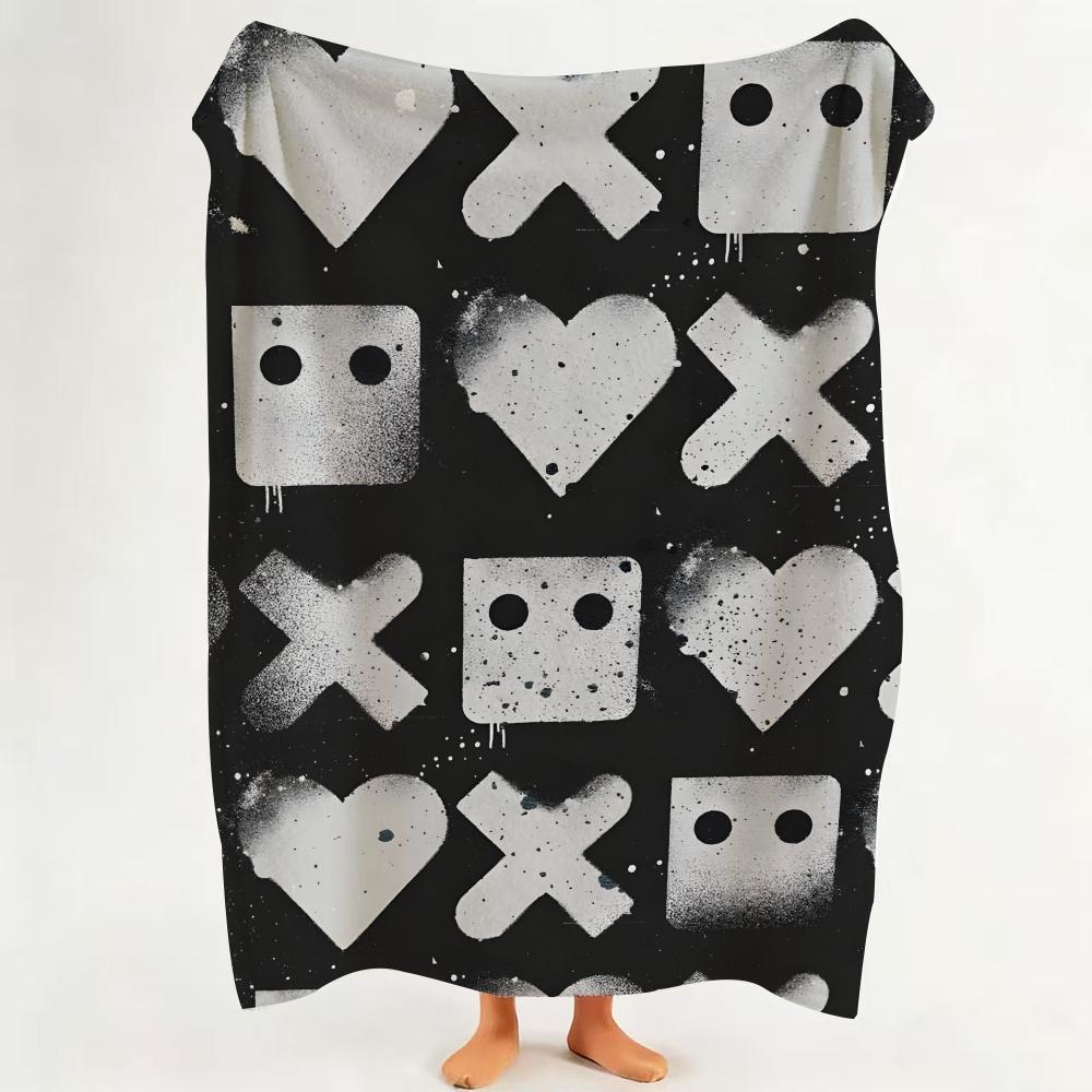 animation L Love D Death R Robots Throw Flannel Throw Blanket Suitable for Sofa Living Room Bedroom