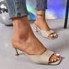 Fashion Fish Mouth Slippers Summer Comfort Dress Shoes Sexy Open Toe Stiletto Sandals Elegant Office Women High Heels