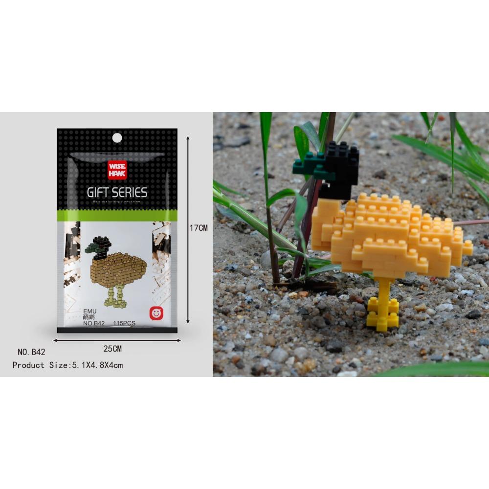 Kids Toy Mini Building Blocks Micro Bricks Eagle Moose Dog Cat Bird Animals 3D Model Bag Gifts Educational Toys For Children