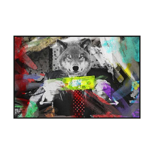 US Dollar Picture Decoration Mural Pop Graffiti Poster Canvas Painting and Living Room Wall Art Prints for Modern Home Decor No Frame