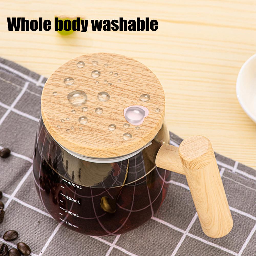 Tazza Automescolante 400ML Tazza Elettrica per Mescolare Caffè Tazza con Serbatoio Interno in Vetro Tazza Elettrica Automatica per Mescolare Polvere Proteica Cucina