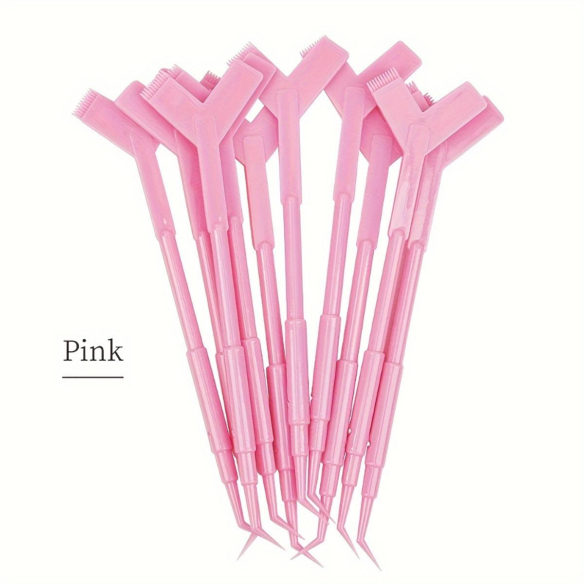 

10Pcs/bag Eyelash Perm Wands Y Brushes Eyelash Lifting Kit Curlers Curl Eye Lash Extension Tool Lash Clean Comb розовый