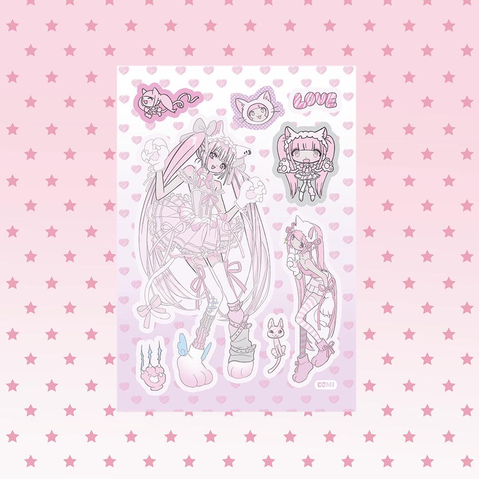 Domi Korean Style Sweet & Cool Girl Character Sticker Book – Creative Journal Stickers