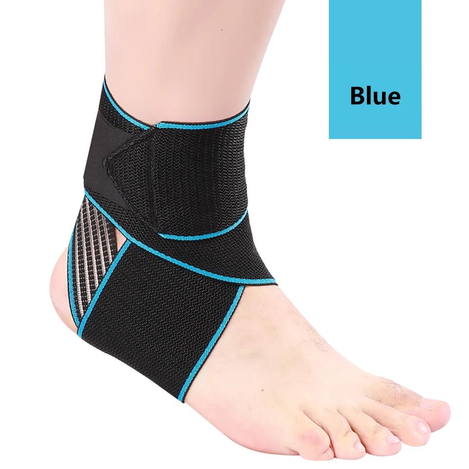 1Pcs Professional Sports Ankle Strain Wraps Bandages Elastic Weave Ankle Support Brace Protector For Fitness Running Basketball