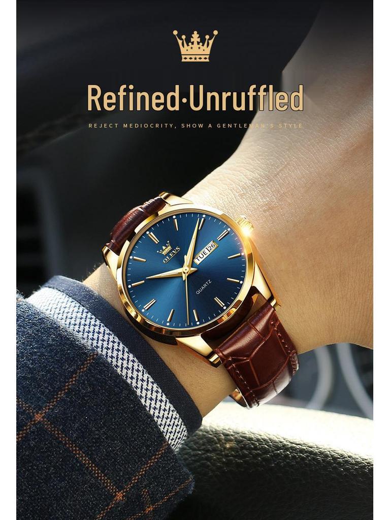 Oulishi Men's Waterproof Quartz Business Watch