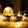 Christmas Deer Pattern Light Indoor String Lights Decorations Christmas Tree Lights Indoor Cluster Lights For Christmas