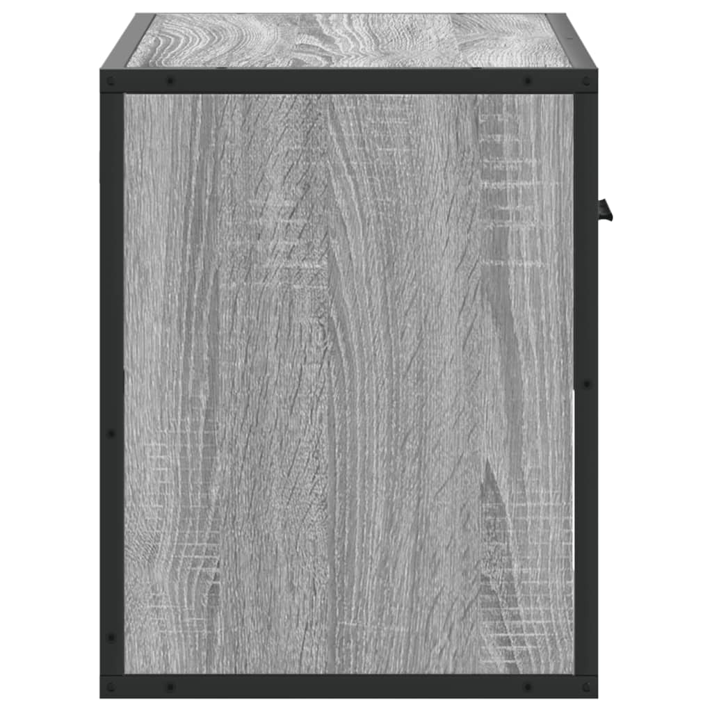 TV Stand Gray Sonoma 60 x 31 x 39.5 cm Engineered Wood and Metal