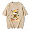 Summer Hello Kitty Cartoon Print Short-Sleeve T-Shirt, Women's T-Shirt, Classic and Stylish Top