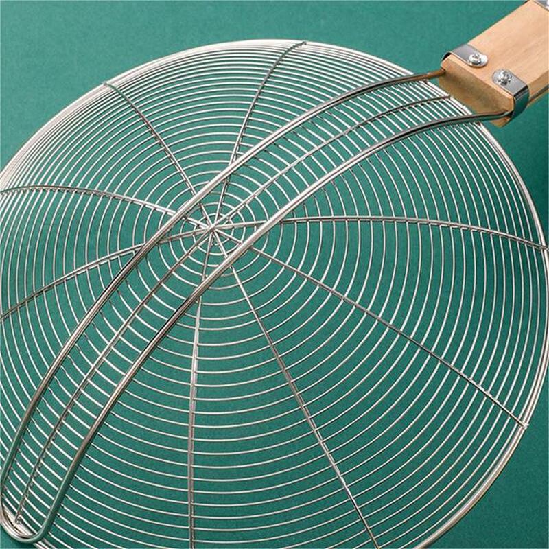 Wutuo Stainless Steel Wire Skimmer with Wooden Handle