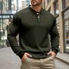 Men's Solid Color Casual Base Retro Raglan Long Sleeved Shirt