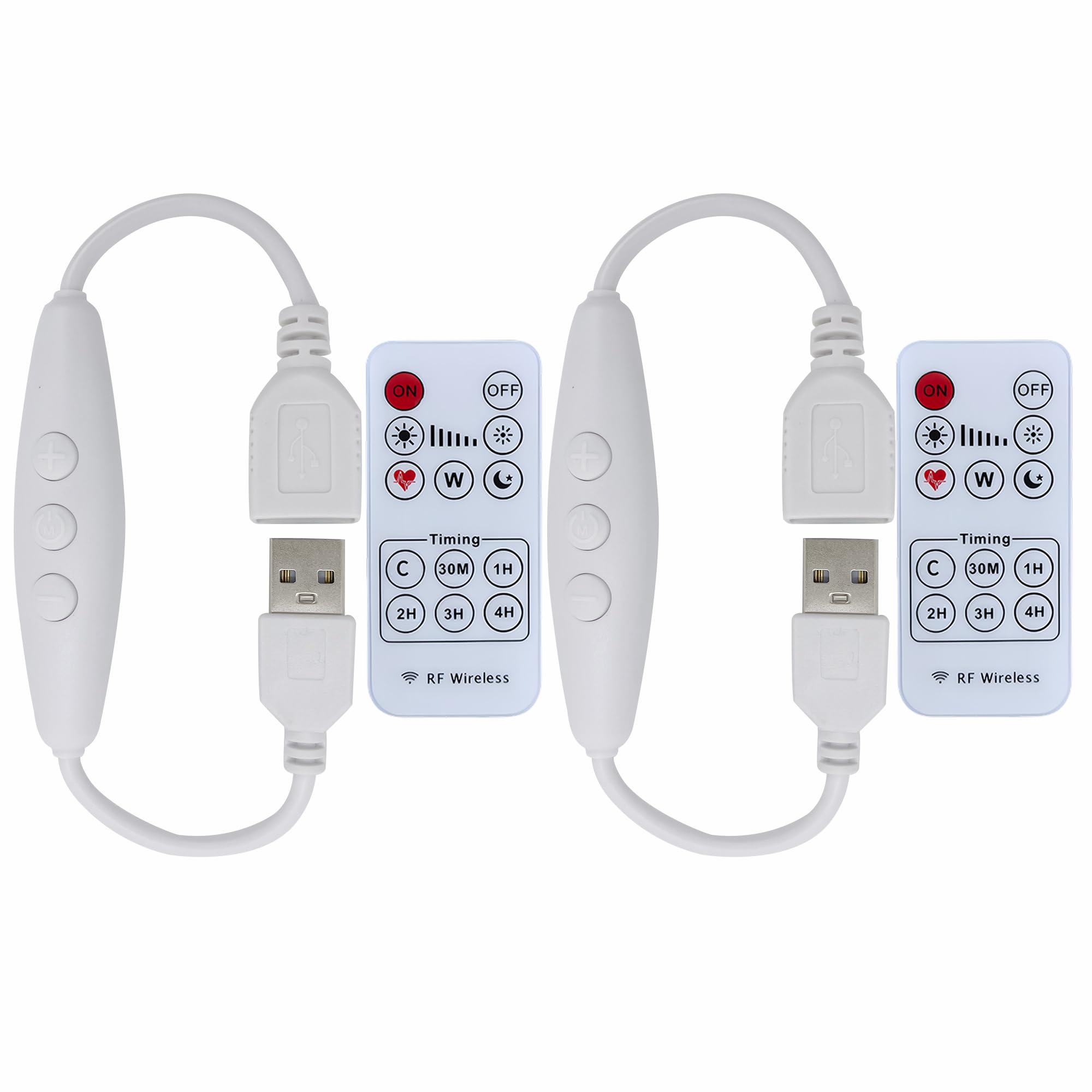 

Clearhill 2-Pack USB MaleFemale Dimmer Switch with Remote, 6-Level Dimming, OnOff Function, 2A Current, 22AWG Wire, 60-Second Delay, Compatible with