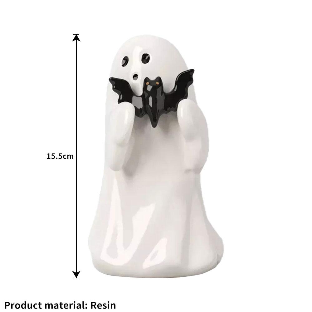 Bootiful Harzgeist Halloween Dekorative Figur Ziel Gruselig Kleines Ornament Hält Kürbis und Fledermaus Halloween Dekoration
