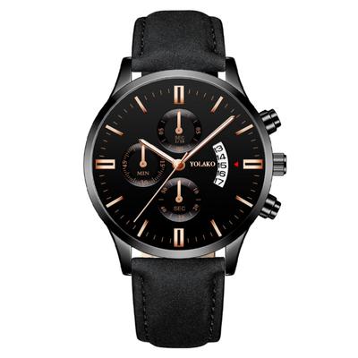 Three-eye Six-pin Calendar Men's Watch Men's Watch Belt Men's Watch