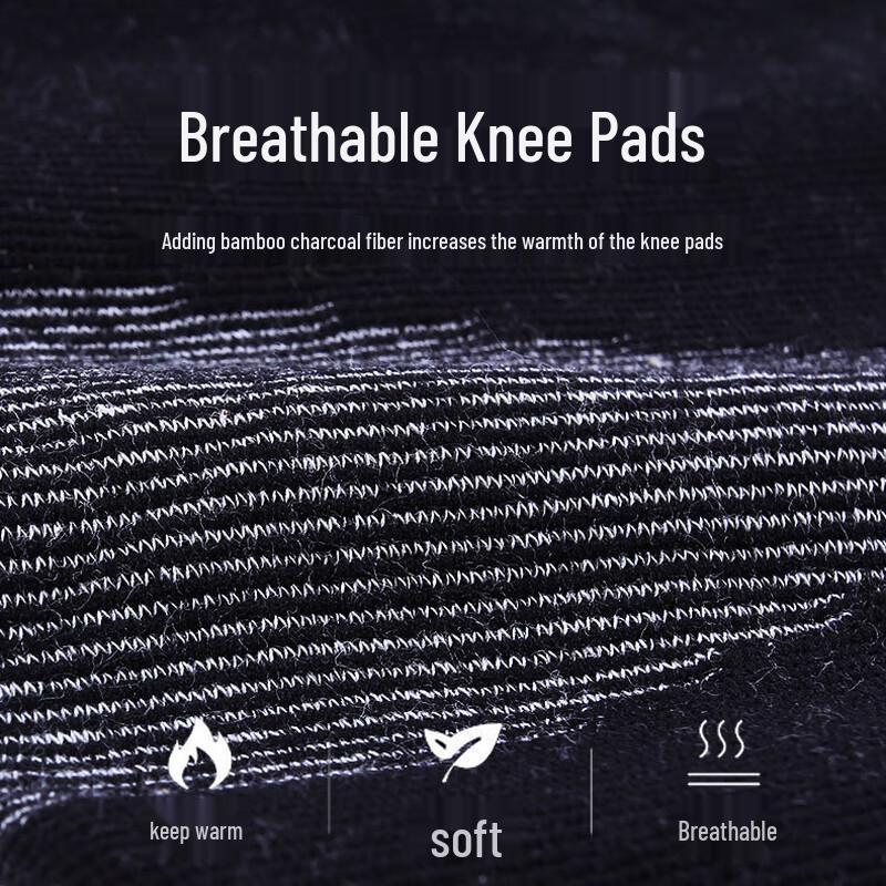 Kneestøtteermer i bambuskullstrikk