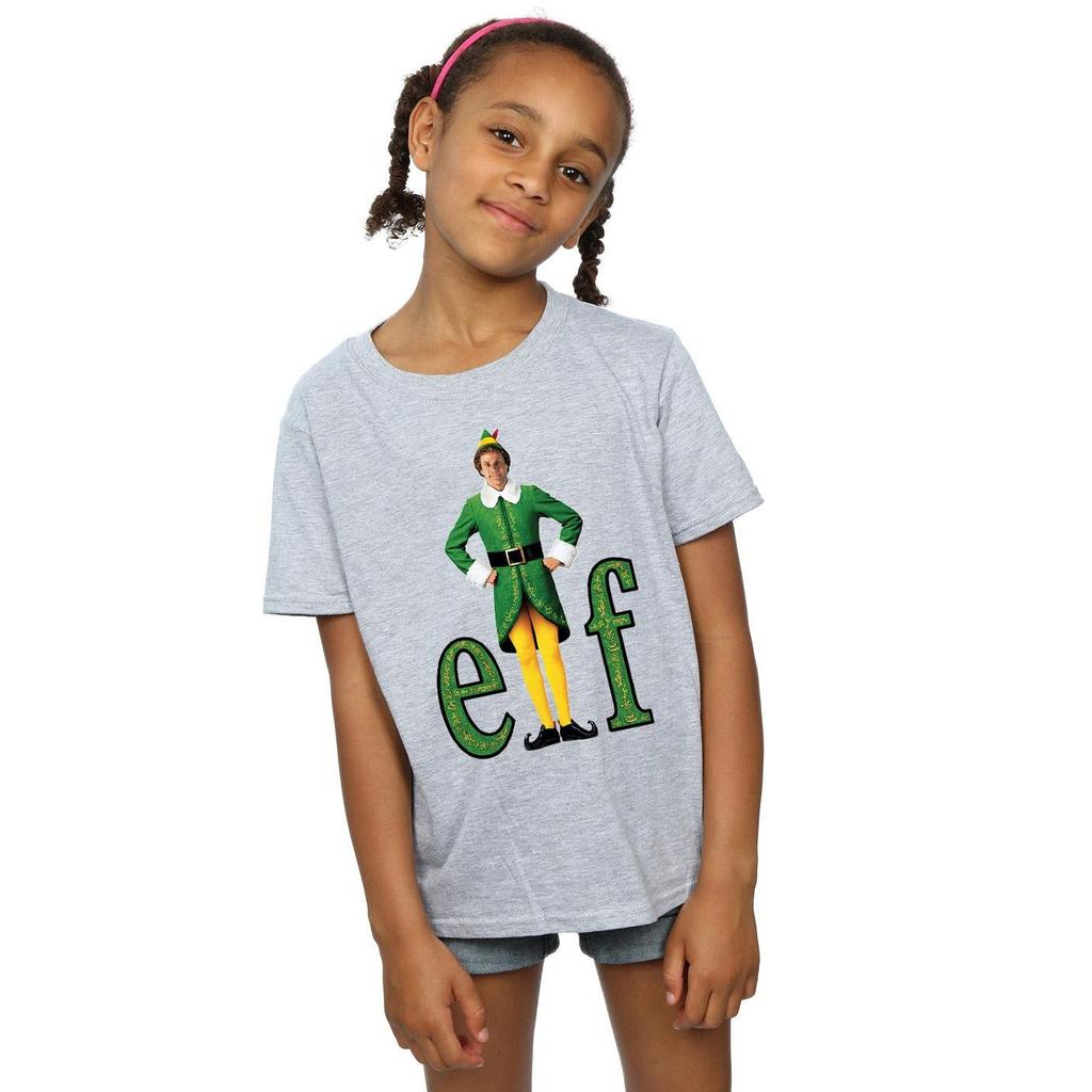 Elf Girls Buddy Logo Cotton T-Shirt