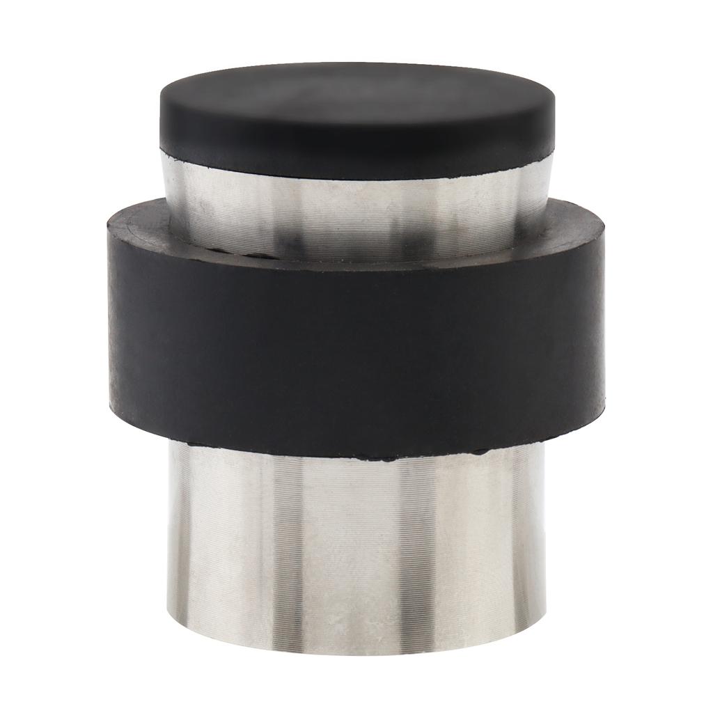Silver Stainless Steel Floor Door Stop Cylindrical Wall Protector Heavy Duty Universal Bottom Top Mount