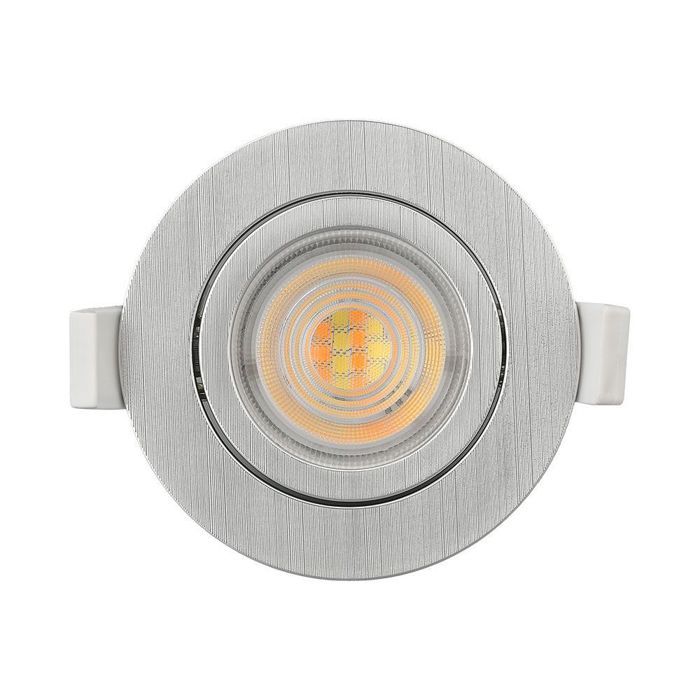 Lot de 10 Spots LED encastrables 3en1 rond Alu 7W IP20