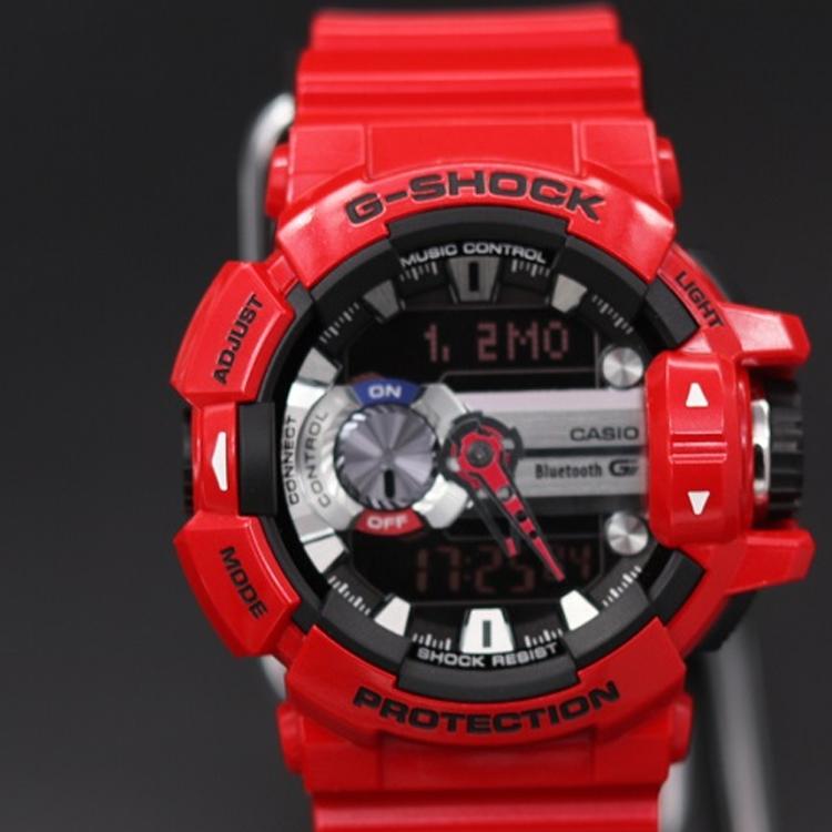 Casio G-Squad G-Shock GBA-400 Motyw Muzyczny Połączony przez Bluetooth Sportowy Zegarek Wodoodporny do 200m Odporny na Wstrząsy Mechanizm Kwarcowy Pasek Żywiczny GBA-400-4A