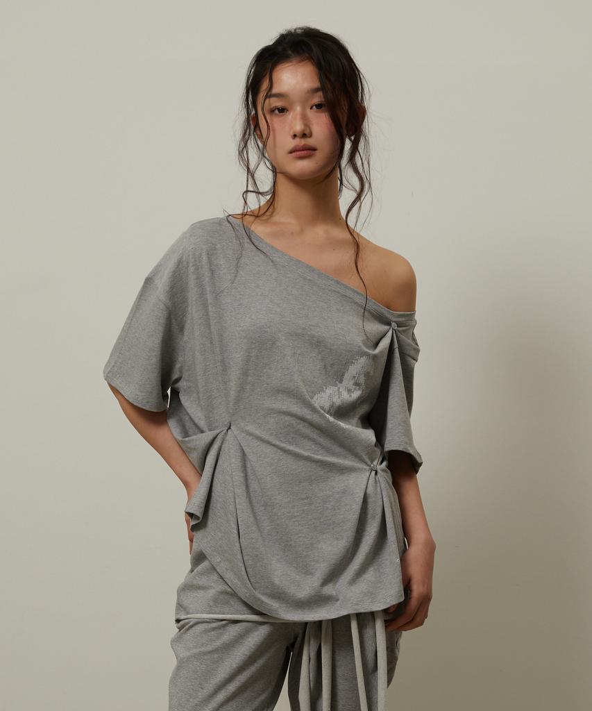 Gimeo 2-Way Cut Out Tee Gray