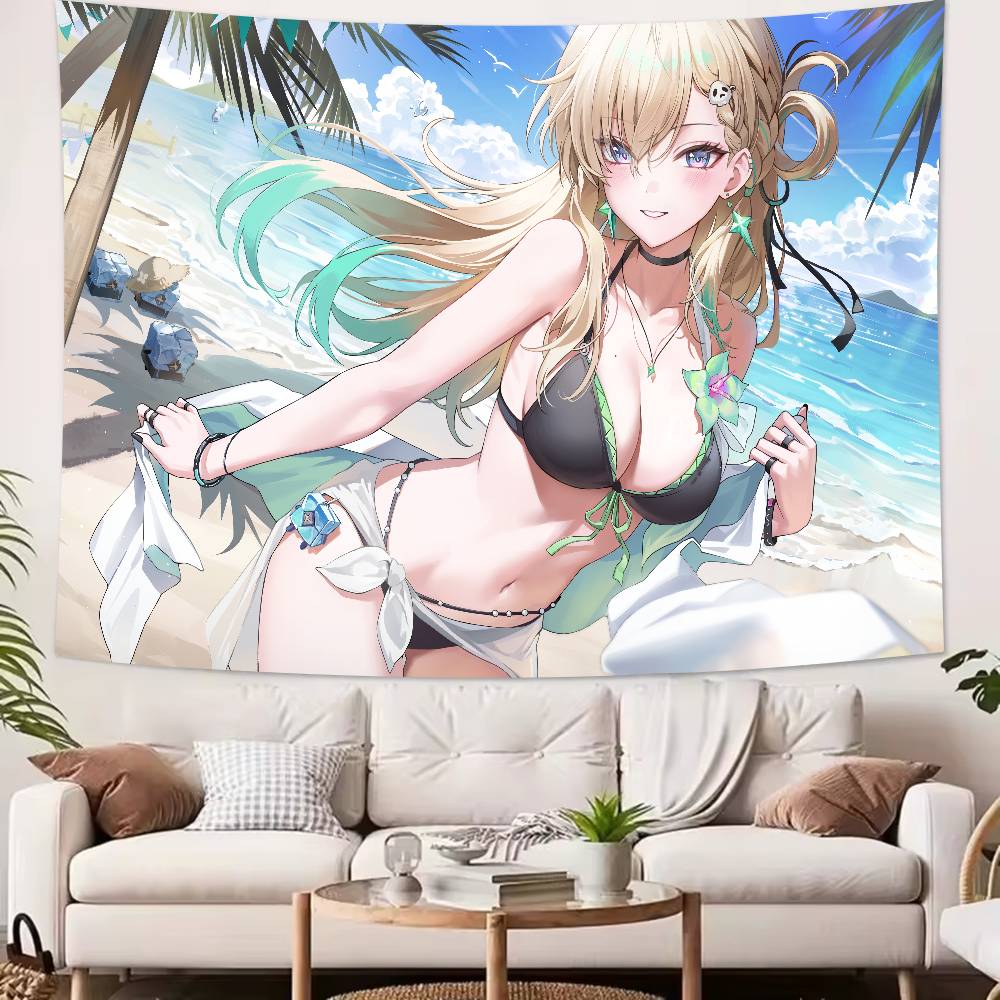 

Large Fashion Pretty Hot Girl Lynae Tapestry Decoration Bedroom Dormitory Background Cloth Home Party Living Room Club Tapestry 74x94cm(29x37in)