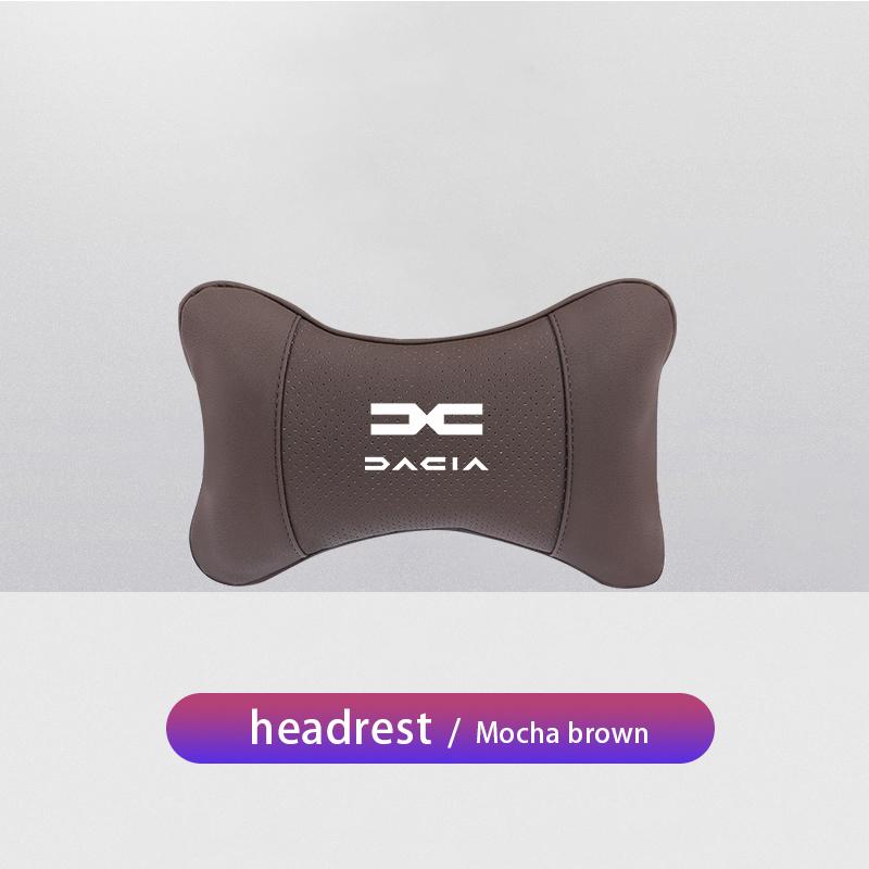 1Pcs Car Seat Headrest Auto Logo Neck Pillow For Dacia Duster Logan Spring Sandero Stepway Dokker Lodgy Jogger MCV Accessories