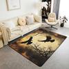 Bird Print Carpet Moonlight Raven Night Scene Design Anti-slip Mat Modern Mysterious Home Decor Area Rug for Living Room Bedroom