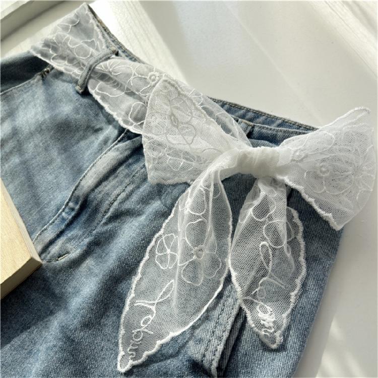 Adjustable Belt With Delicate Lace Trim Multi Functional Accessory For Dresses And Jeans