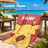 Custom Name Pika Microfiber Beach Towel, Quick-Dry, for Summer Travel, Beach Essential, Picnic Essentials, Swimming Pool