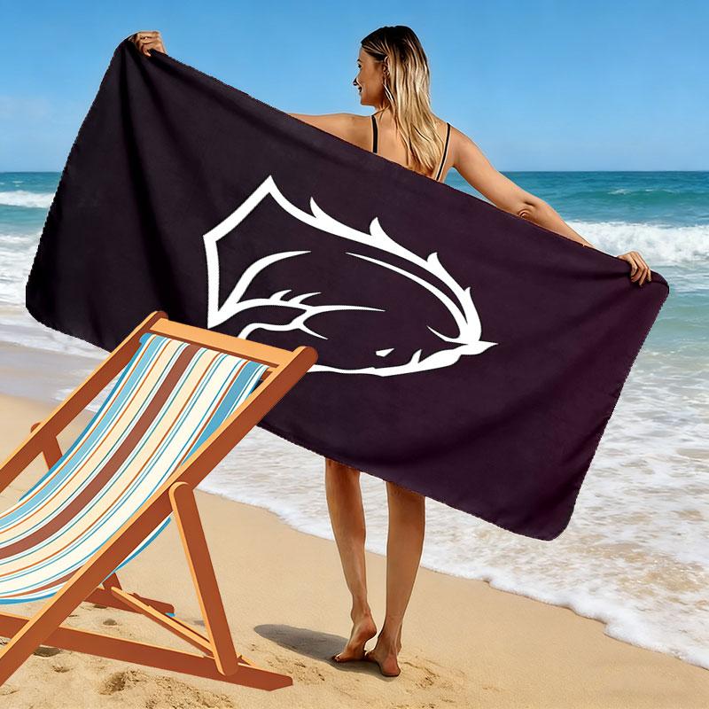 Broncos Spirit Print Beach Towel, Large Soft Quick Dry Towel for Beach Camping Swimming