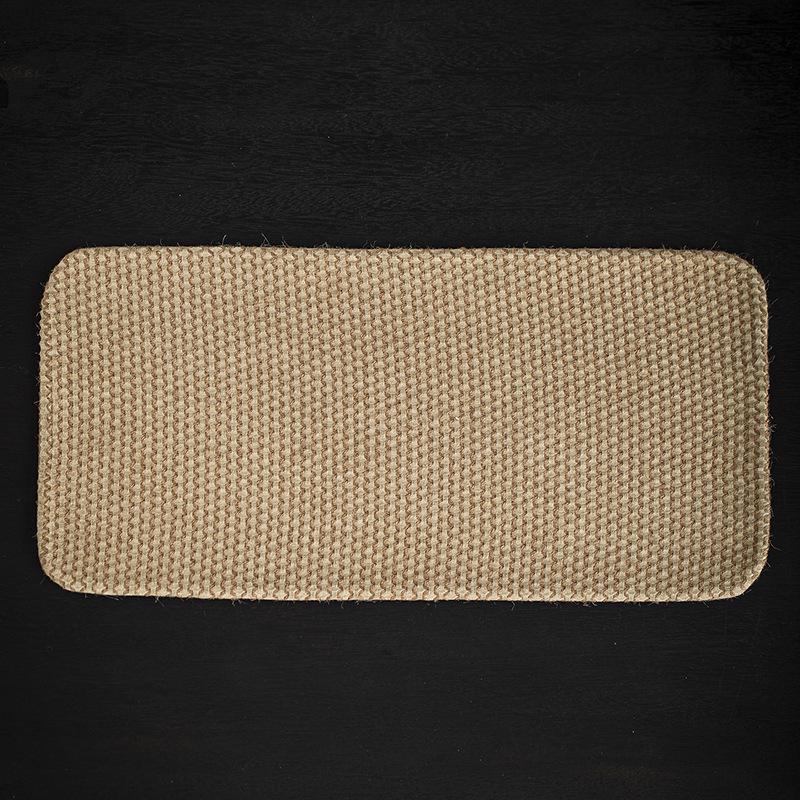 Miaozhu Xuan Retro Dwukolorowy Żakardowy Lniany Mata do Herbaty - Ręcznie Robiony Bieżnik Malowany Roślinnie do Chińskiego Wystroju Herbacianego