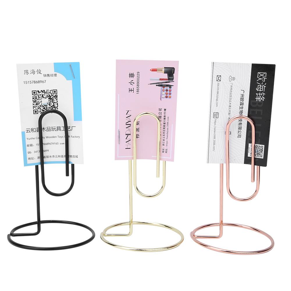 3PCS Metal Memo Clip Holder Table Number Name Card Holder Office Desk Organizer