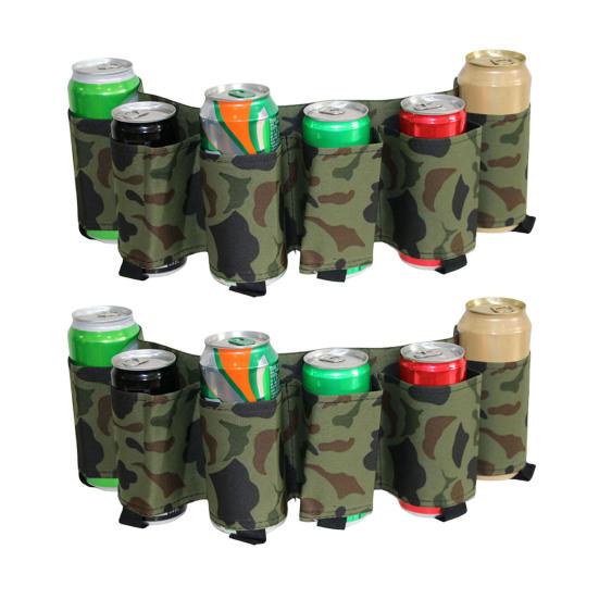 1/2Pcs Beer Belt Adjustable 6 Pack Beer Soda Can Holster Men Women Outdoor Camping Hiking Picnic Party Beer Bottle Holder Drinking Accessories