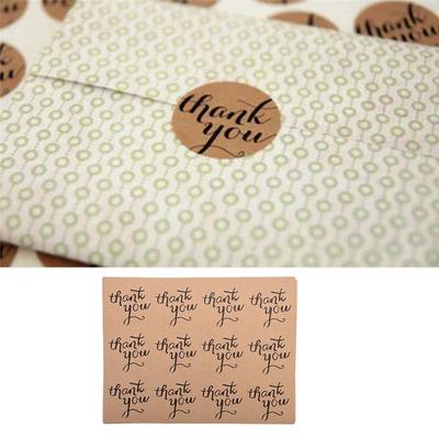 120pcs /"Thank You/" Label Paper Craft Packaging Seals Kraft Sealing Sticker