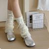 New Lace Bowknot Knitted Leg Covers Bowknot Lolita Mid-Calf Sock Y2K Clothing Accessories Women