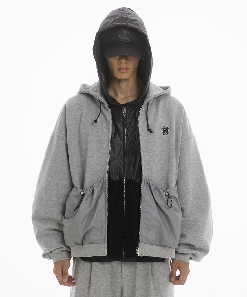 Fanshow (Setup) Pocket Hooded Zipup Pants - Melange