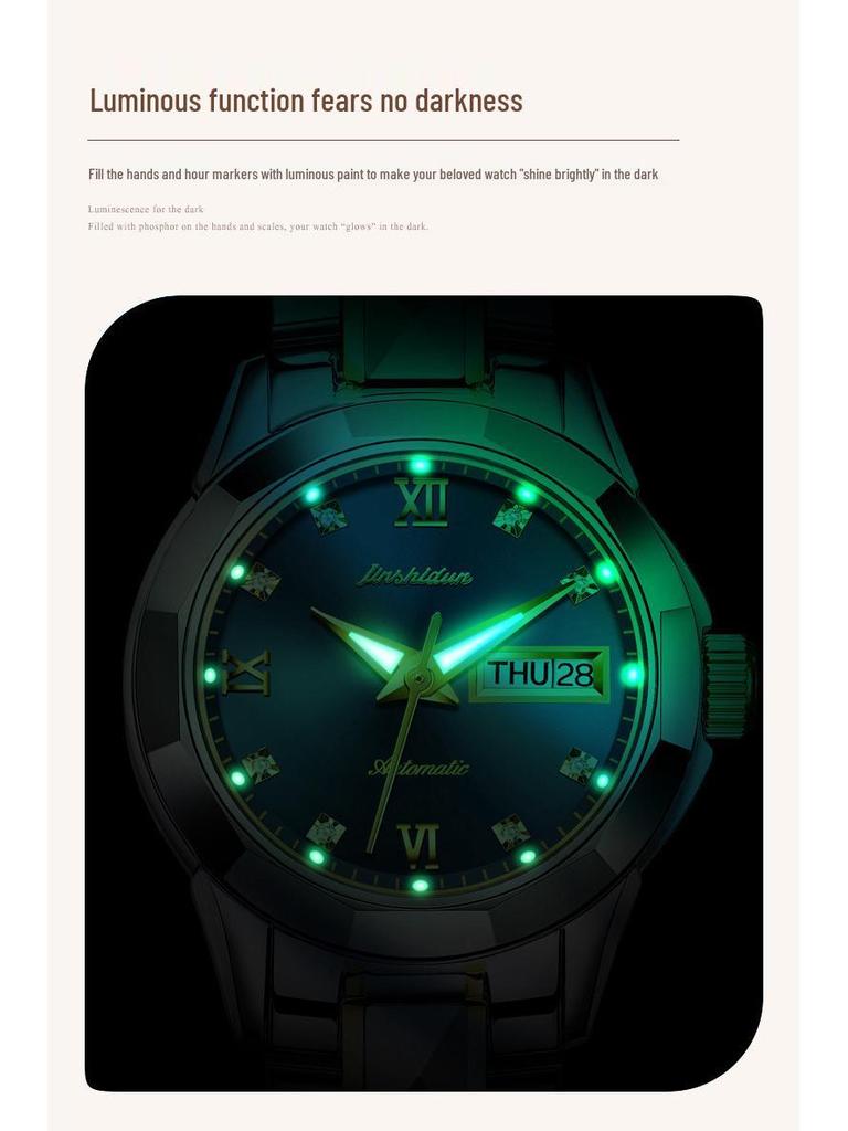 Jinshidun Women's High-End Automatic Mechanical Watch with Imported Movement