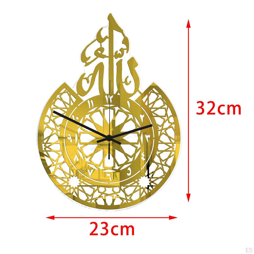 Acrylic Wall Clock Creative Silent Pendulum Clocks for Living Room Bedroom Kitchen School Eid Decor