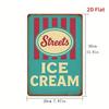 Retro Ice Cream Metal Tin Sign Wall Decor 12x8 Inch Vintage Kitchen Cafe Bar
