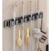 Mop and Broom Organizer Mop Holder Rack Mop Holder Wall Mounted Strong Broom Mop Holder Self With 5 Hooks Organizers Hang Broom Cup Holders 5