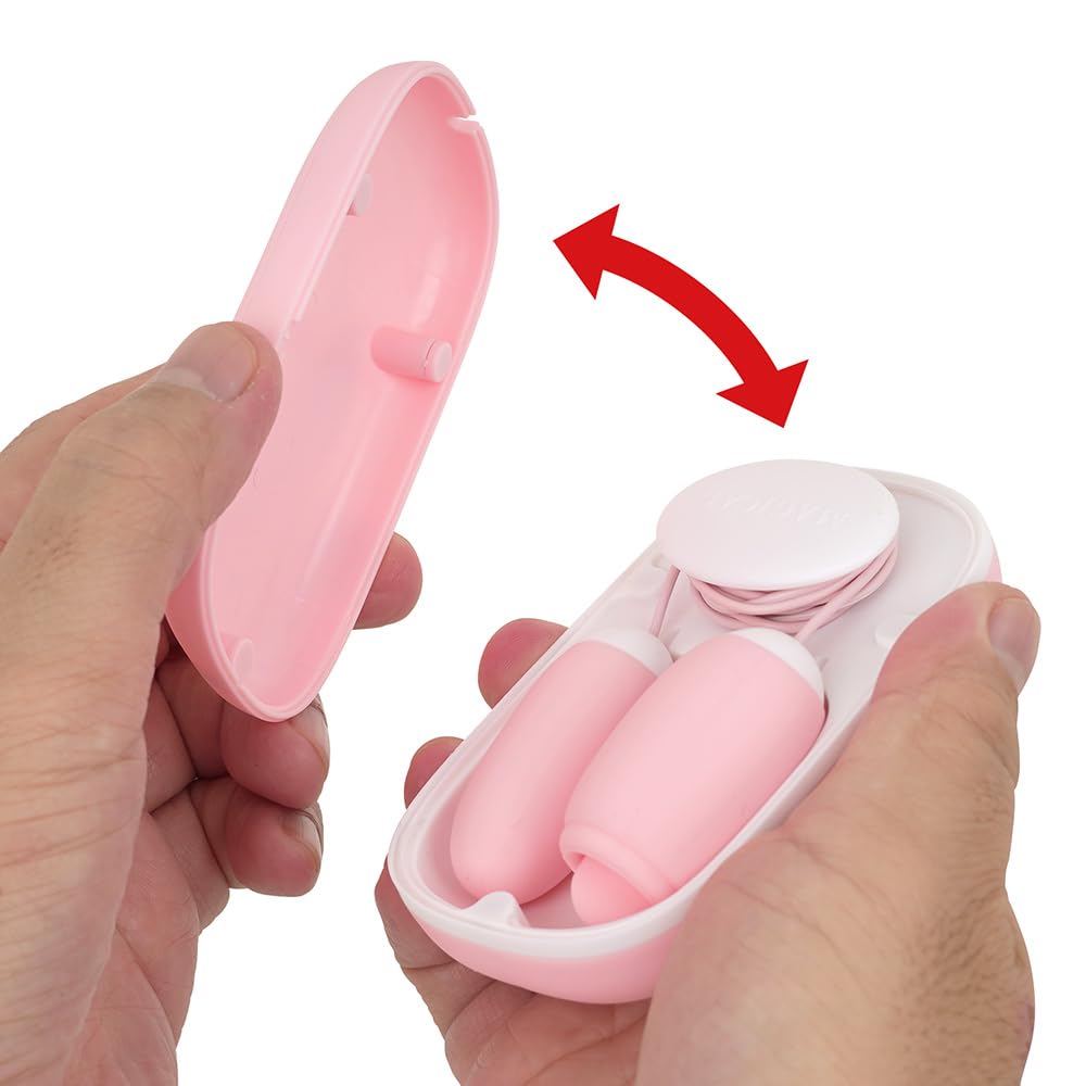 Andre Shop Sexy Lunch Box Rotor Licking Tongue Suction Sucking Double Stimulation 12 Actions X 2 USB Rechargeable 2in1 Portable (Pink)